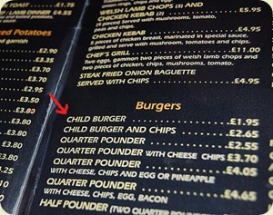 strange things on the menu