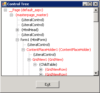 control tree debugging visualizer