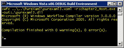 A successful compile with wfc.exe