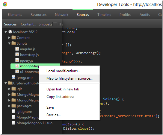 Developer tools and editing files